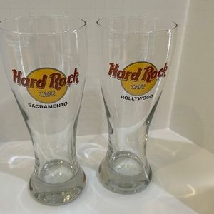 Hard Rock Cafe Pilsner Glasses (set of 2)